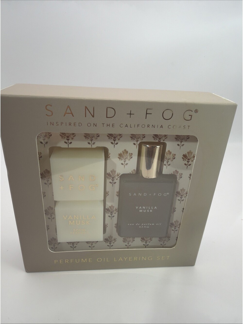 Sand + Fog Vanilla Musk Layering Set Perfume Oil & Solid Perfume New Box